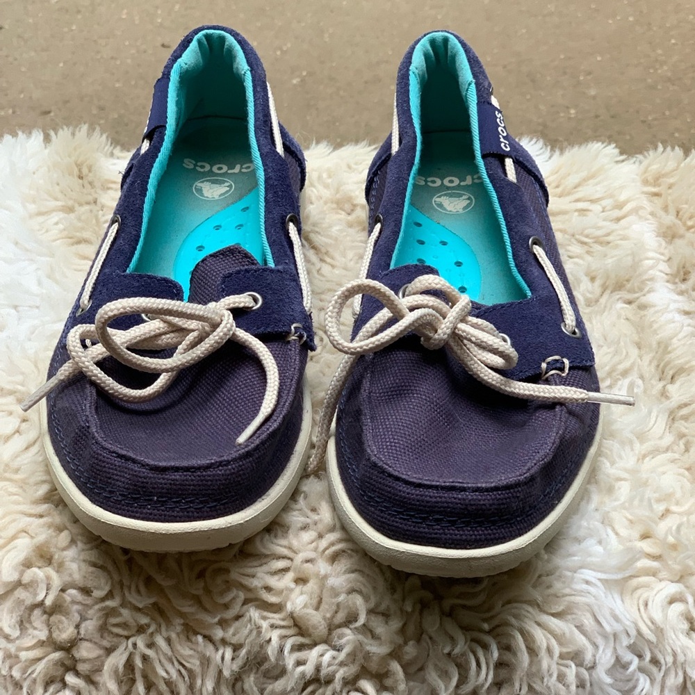 Crocs slip on/ boat shoes